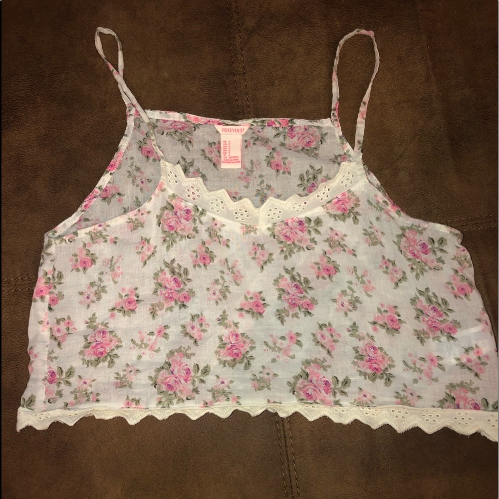 Forever 21 flowery crop top